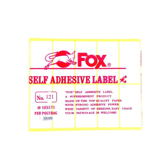 

Jual Fox Label Stiker 121 Undangan Nama Self Adhesive terakhir