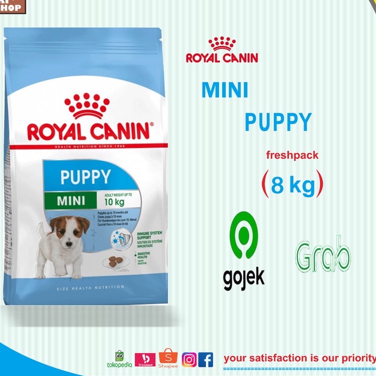 Royal Canin Mini Puppy 8kg Freshpack - 8kg kemasan pabrik- GRAB-GOJEG