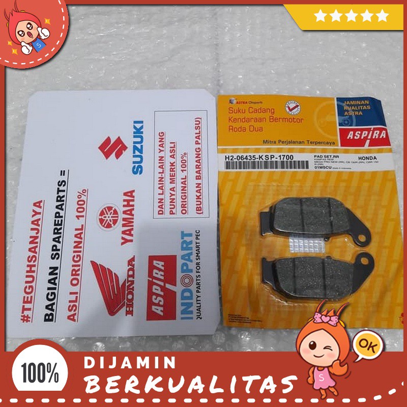 Kampas Cakram Discpad Belakang Honda Mega Pro New Cb 150 R Cb150R Cbr 150 Sparepart Motor Murah