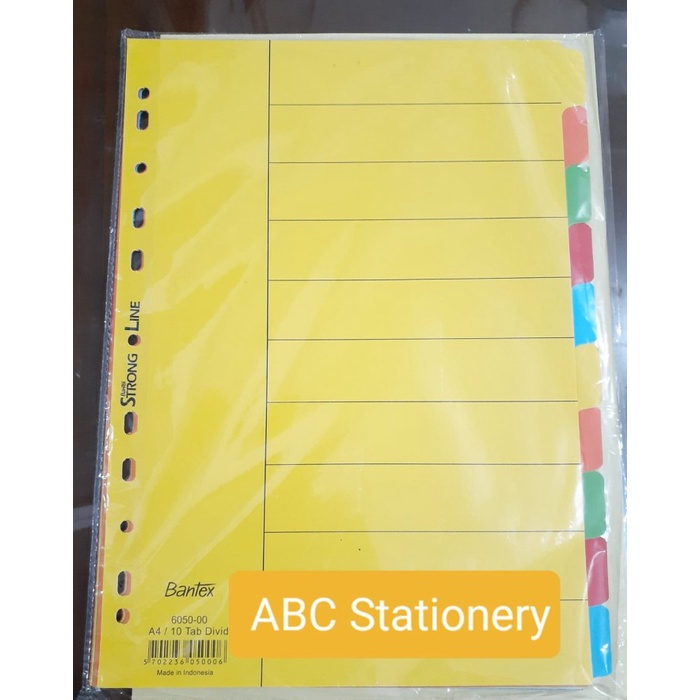 

Promo Bulan Ini Divider Pembatas A4 Bantex 10 Tab Warna Warni No 6050 Diskon