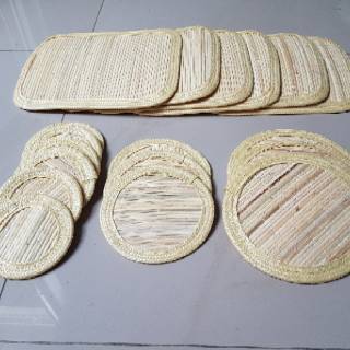 Set 18 pcs Lampit tampah tatakan nampan alat saji makan Set 18 pcs Lampit tampah tatakan nampan alat saji makan