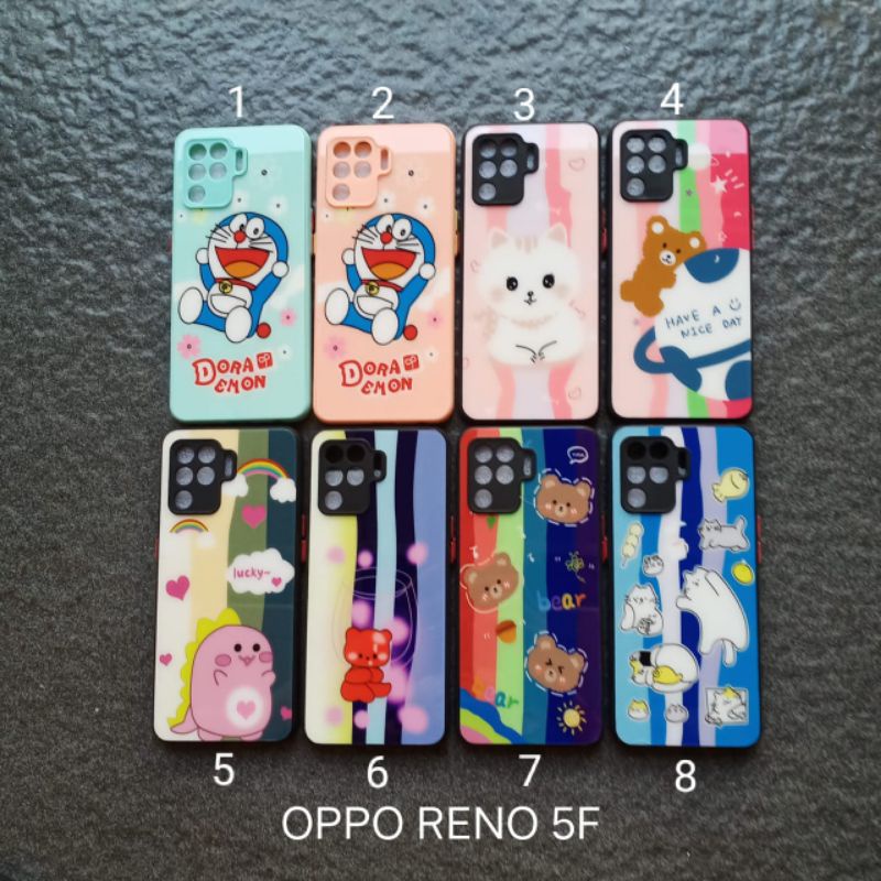 Case gambar Oppo Reno 5F . F19 PRO . A94 motif cewek soft softcase softshell silikon cover