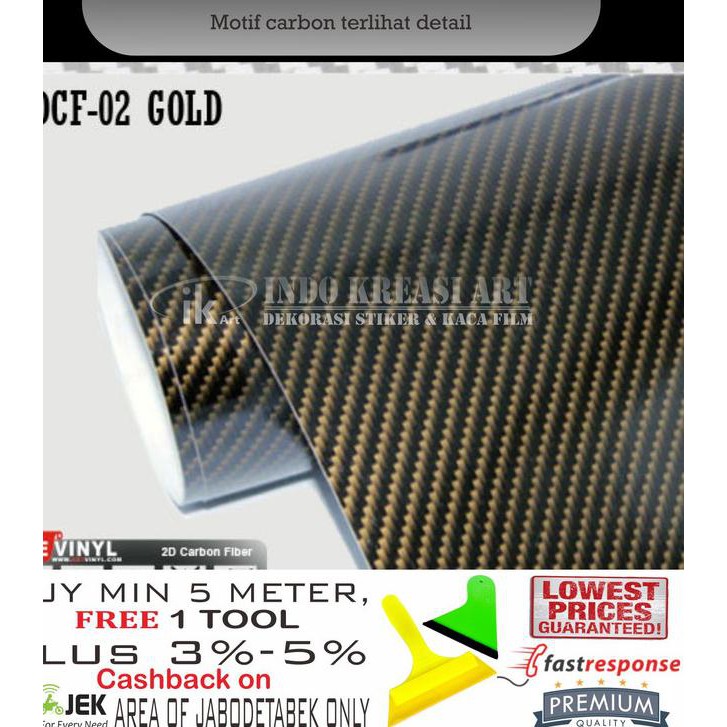 Terbaru 2D CARBON FIBER STICKER MOBIL STIKER KARBON GLOSSY NOT CARBON 3D 5D 6D MFV