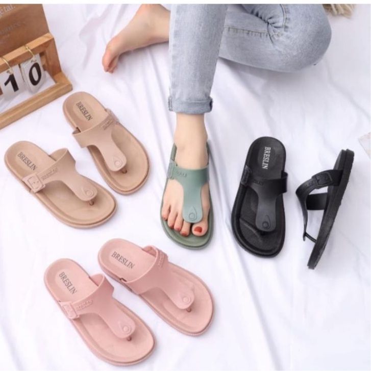 SANDAL KARET IMPORT MURAH WANITA 1607-K2 /SENDAL JEPIT JELLY