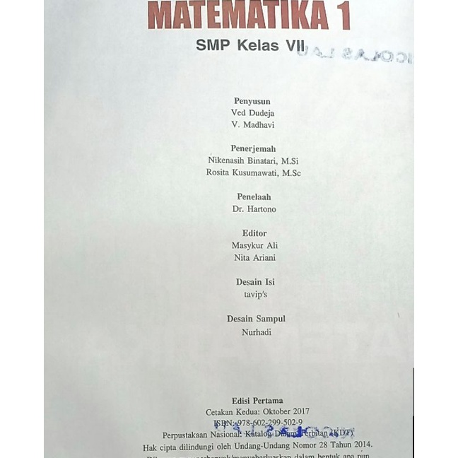 BUKU JELAJAH MATEMATIKA YUDHISTIRA KELAS 1SMP BUKU BEKAS JELAJAH MATEMATIKA YUDHISTIRA