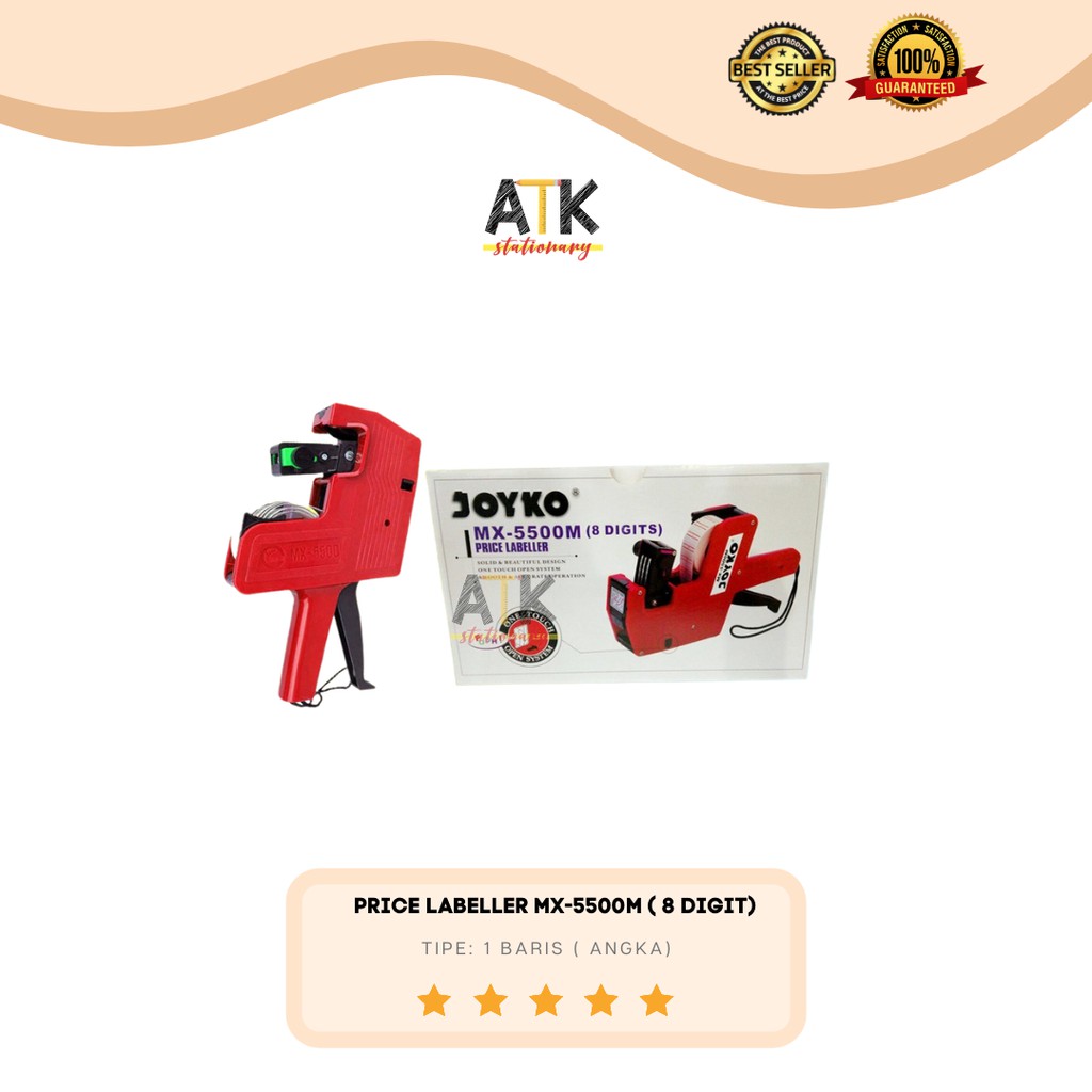 

Alat Mesin Label Harga 1 Baris 8 Digit [ Price Labeller Joyko MX-5500M ] Atk