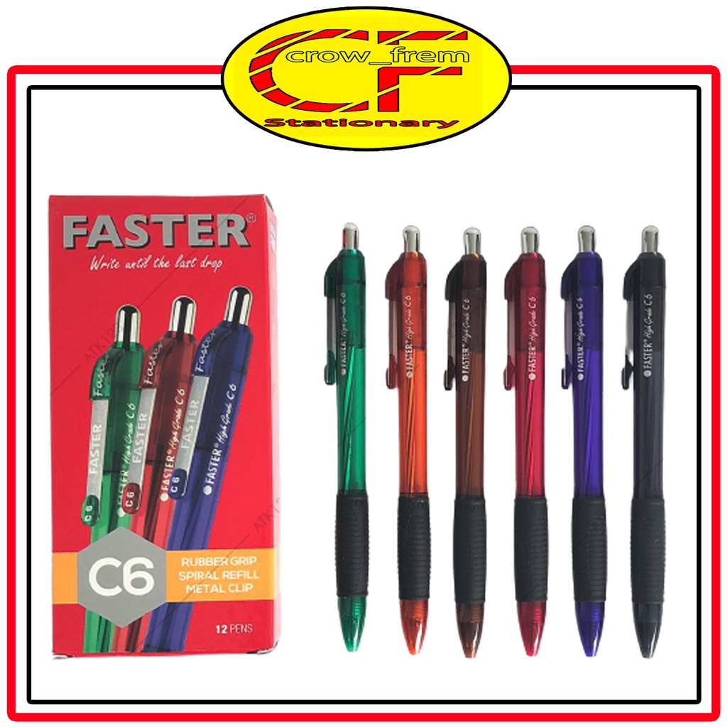 

Pulpen FASTER C6 HITAM 1 Pack