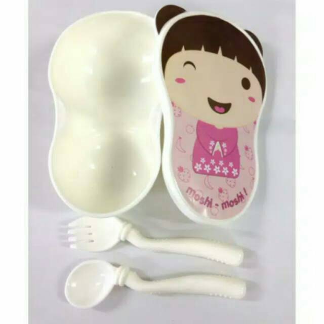 Set Mangkok Sendok Garpu Kiddy / Bowl Set Kiddy 8701