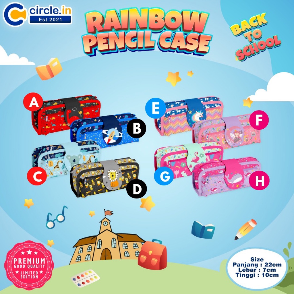 

OPEN PO !! RAINBOW PENCIL CASE CIRCLE IN