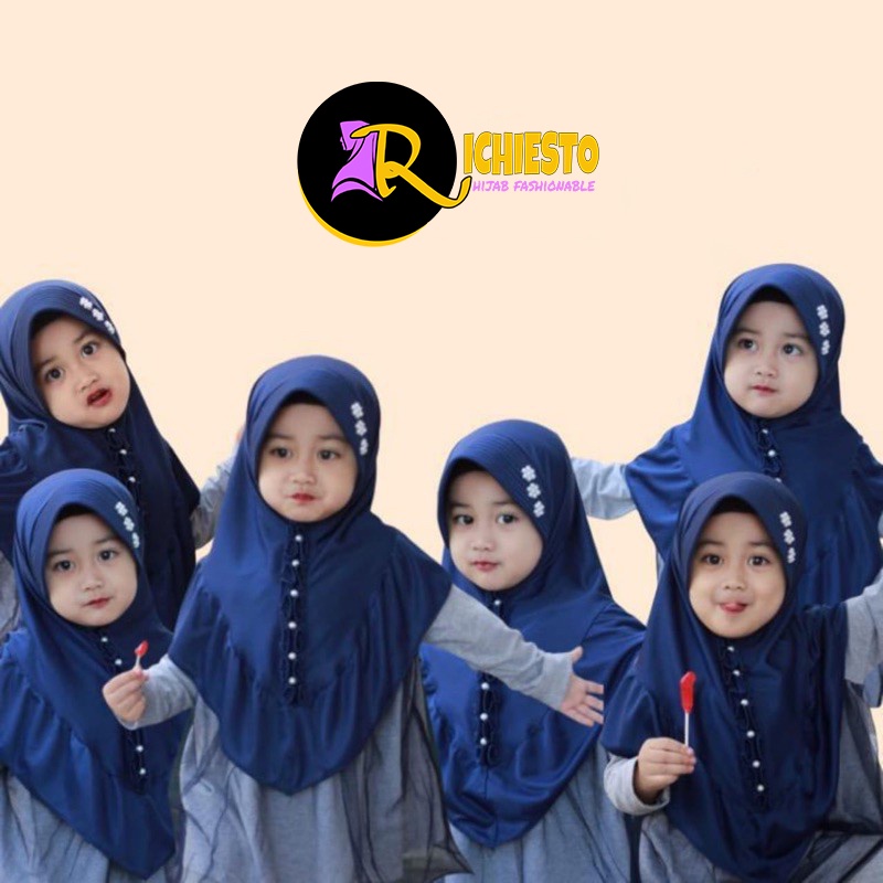 Jilbab Anak DASMUT Kerudung Anak Dasi Mutiara 3-6 Tahun