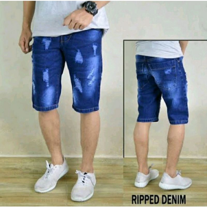 Celana levis pendek sobek Celana pendek distro