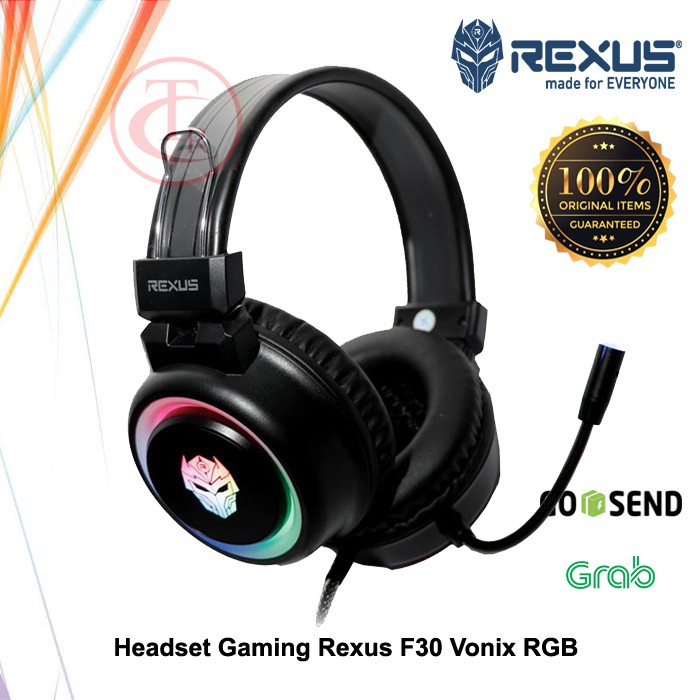 Headset Gaming Rexus F30 Vonix RGB Free Splitter 2 Female 1 Male