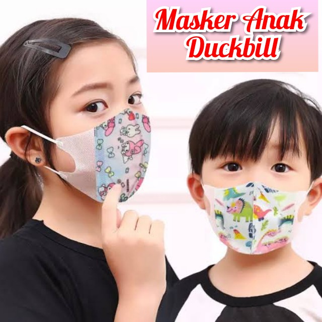 Masker Duckbill Anak 2-12 tahun Karakter Lucu