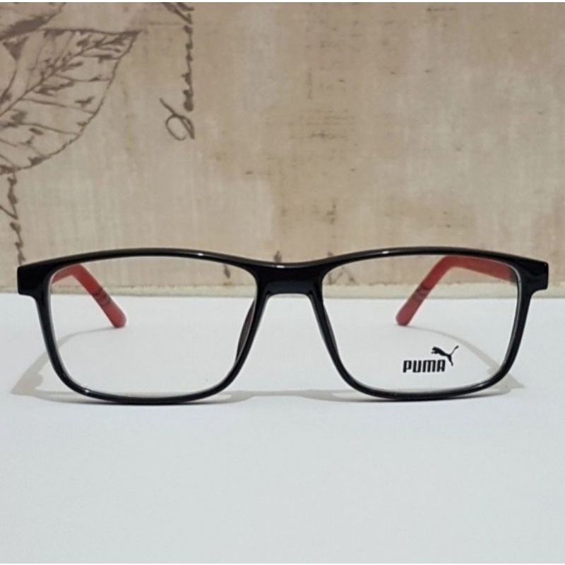 Kacamata minus PM1807 hitam/merah free lensa anti radiasi