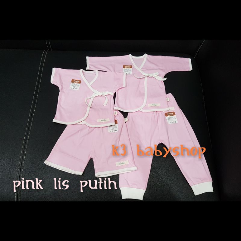 Paket baju bayi newborn Aerilyn kimono pendek panjang set baju bayi baru lahir setelan piyama anak