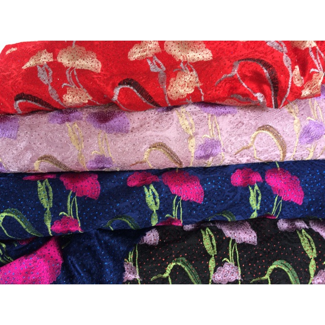 Kain jaguard nagita bordir/jaguard bordir/grosir harga yard