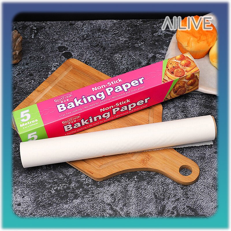 Baking Paper Anti Lengket 5M 10M 20M / Kertas Panggang Roti Anti Non Stick Alas Loyang Microwave Oven