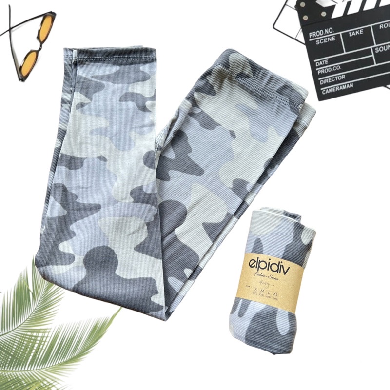 Elpidiv - Legging Anak Motif 4th-12th Camo Bahan Catton Rib Premium