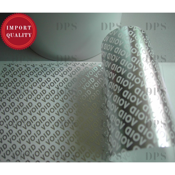 

Kertas Stiker Segel ROLL 54cm x 100meter Security Silver Void