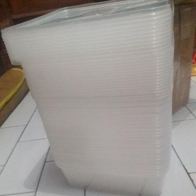 Kotak Makan Persegi 2000ml - Box Thinwall Persegi Food Container - Isi 25pcs