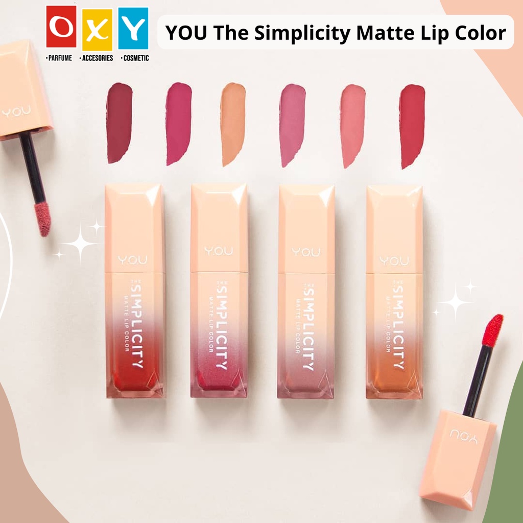YOU The Simplicity Matte Lip Color 4.5gr Lipcream mate tahan lama Lip Matee by Y.O.U Makeups Beauty