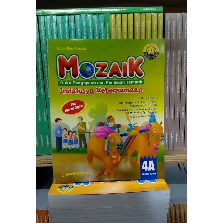 

MOZAIK tematik kelas 4A SD/MI revisi terbaru YUDISTIRA original book