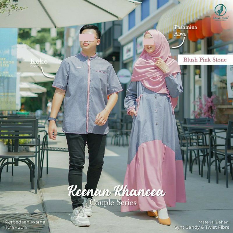 Couple keenan khaanea by alwa hijab || Couple alwa terbaru || gamis tali samping busui friendly