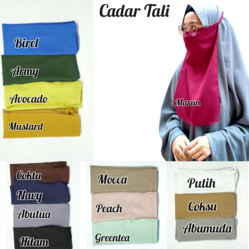 Cadar tali niqab niqob wolfis 1 layer