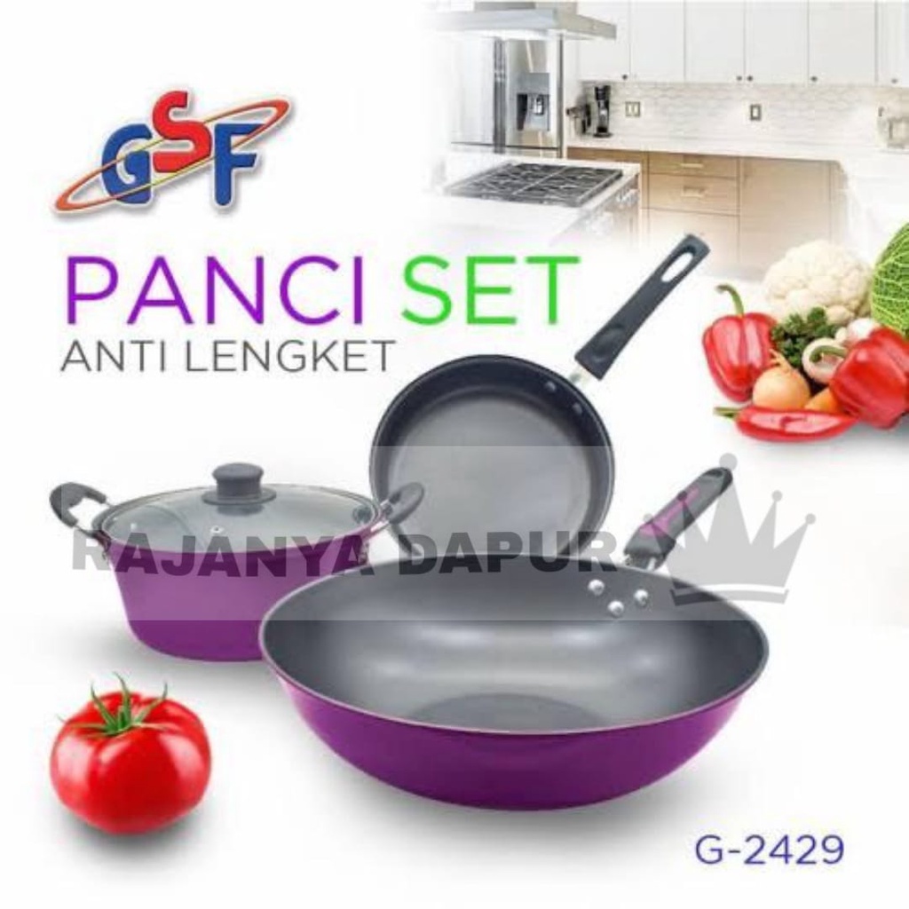 Panci set teflon nagako 4 pcs - panci teflon nagako / gsf