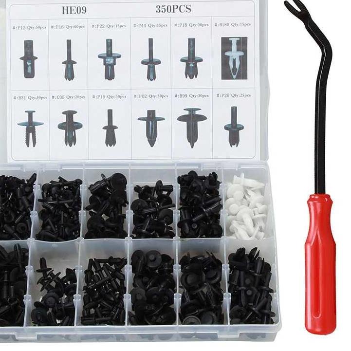 (SPECIAL PRICE) Baut Rivet Mobil Universal Car Push Pin Fasteners 350PCS /  Paku Mur Nut Baut Baud R