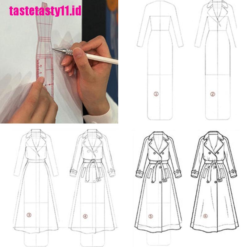 【TTID】Fashion Drawing Ruler Figure Drawing Template for Fashion Design Sketch T