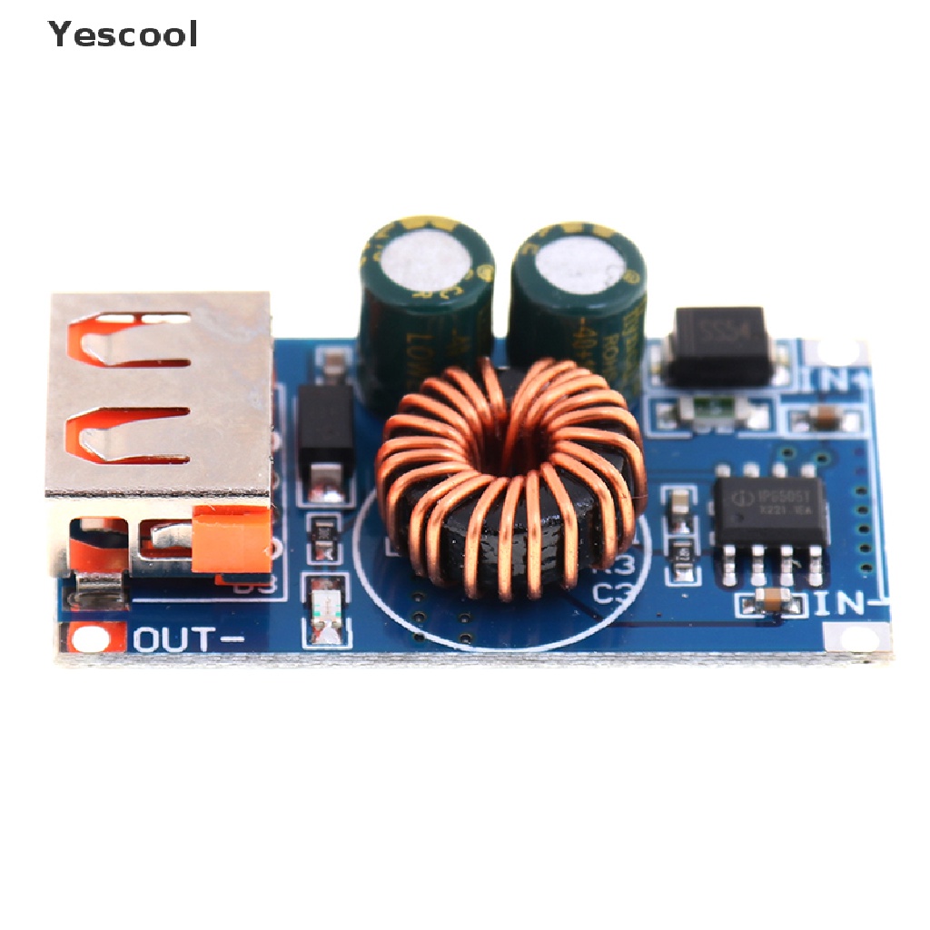 Yescool Modul Step Down USB DC 12V 24V Ke QC3.0 Fast Charging Untuk Huawei / Samsung