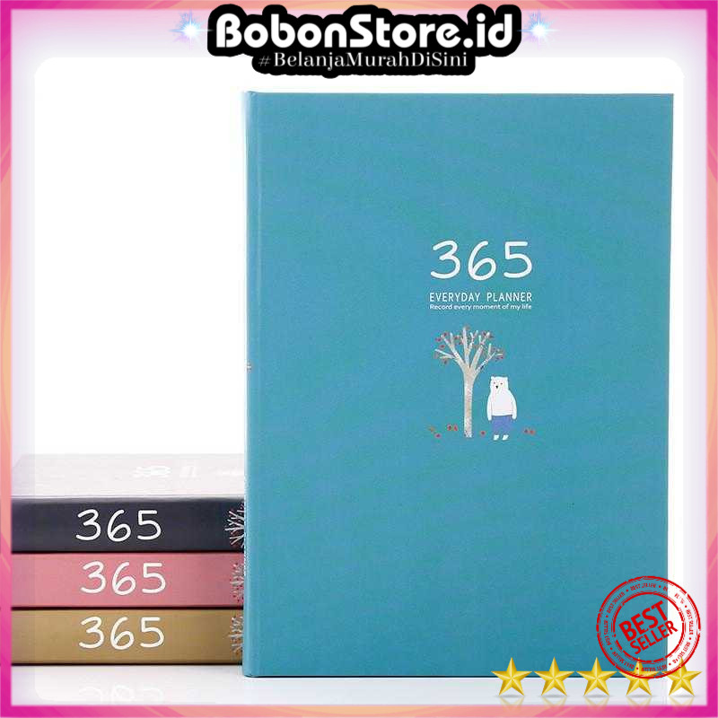 

Notebook/Buku Diary Jurnal Agenda Tahunan 365 Hari Hardcover - Sky Blue