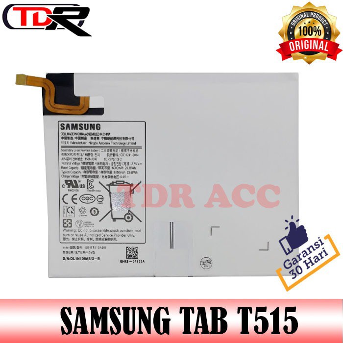 BATRE - BATRAI - BATERAI TABLET SAMSUNG TAB T515/T510/TAB A 10.1 2019/EB-BT515ABU ORIGINAL 100%