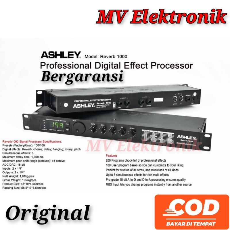 Effect Vocal Ashley Reverb 1000 Original Ashley Reverb 1000
