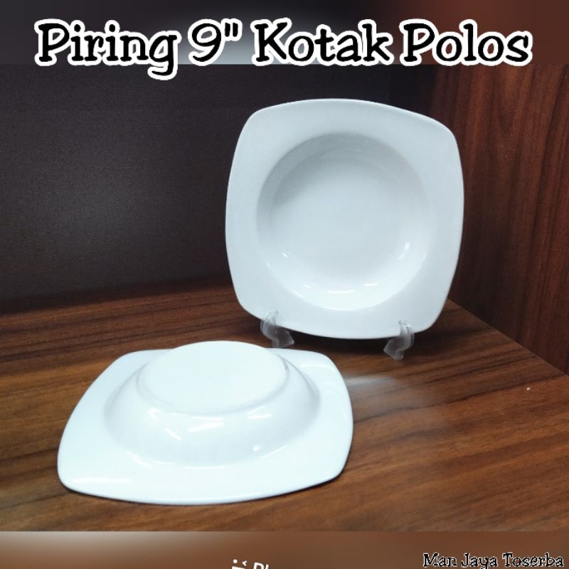 Piring Kotak Keramik / Piring Spaghetti / Piring Restoran Square