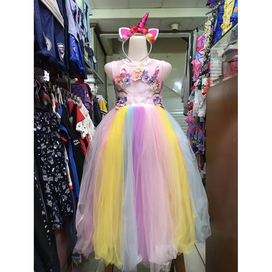 Dress Anak Perempuan Baju Muslim Anak Gaun Pesta Anak Dress Princess Gaun Karakter Unicorn