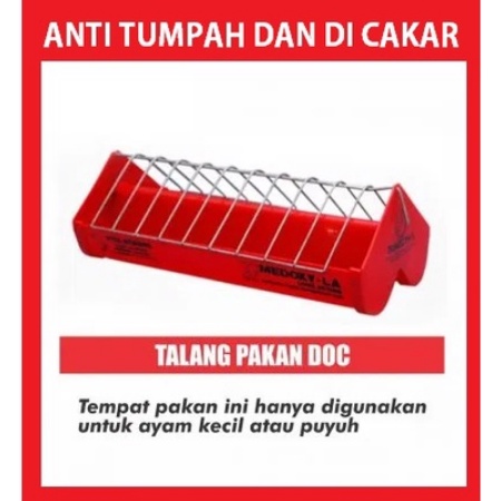 Doc Feeder Tempat Pakan Ayam Kawat TEMPAT WADAH MAKAN ANAK AYAM BURUNG ANTI ACAK TUMPAH Asli Medion