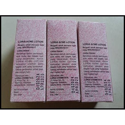 LORIA ACNE LOTION 30ML ORIGINAL/OBAT JERAWAT ASLI 100% SUPER AMPUH