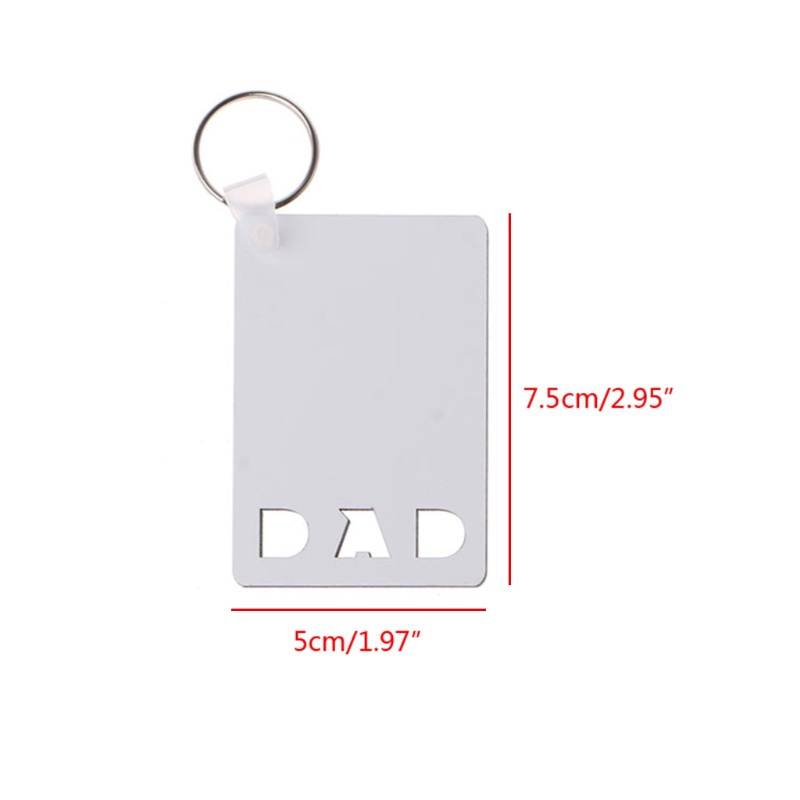 SIY  Sublimation Blank Keychain Heat Transfer Keychain Printed MDF DIY Blank Keychain with Key Rings for Present Making