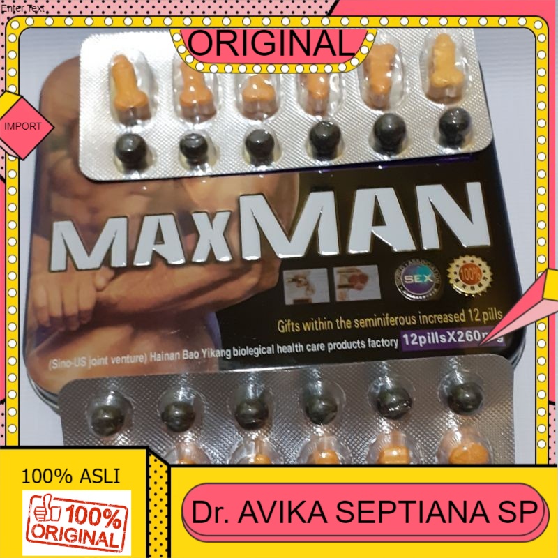 100% ASLI MAXMAN ASLI ORIGINAL OBAT HERBAL IMPORT