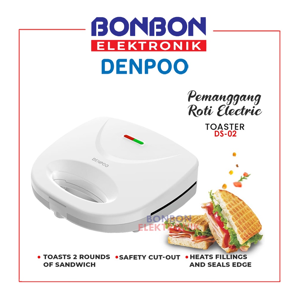 Denpoo DS-12 Sandwich Toaster / Pemanggang Roti DS 12 DS02D