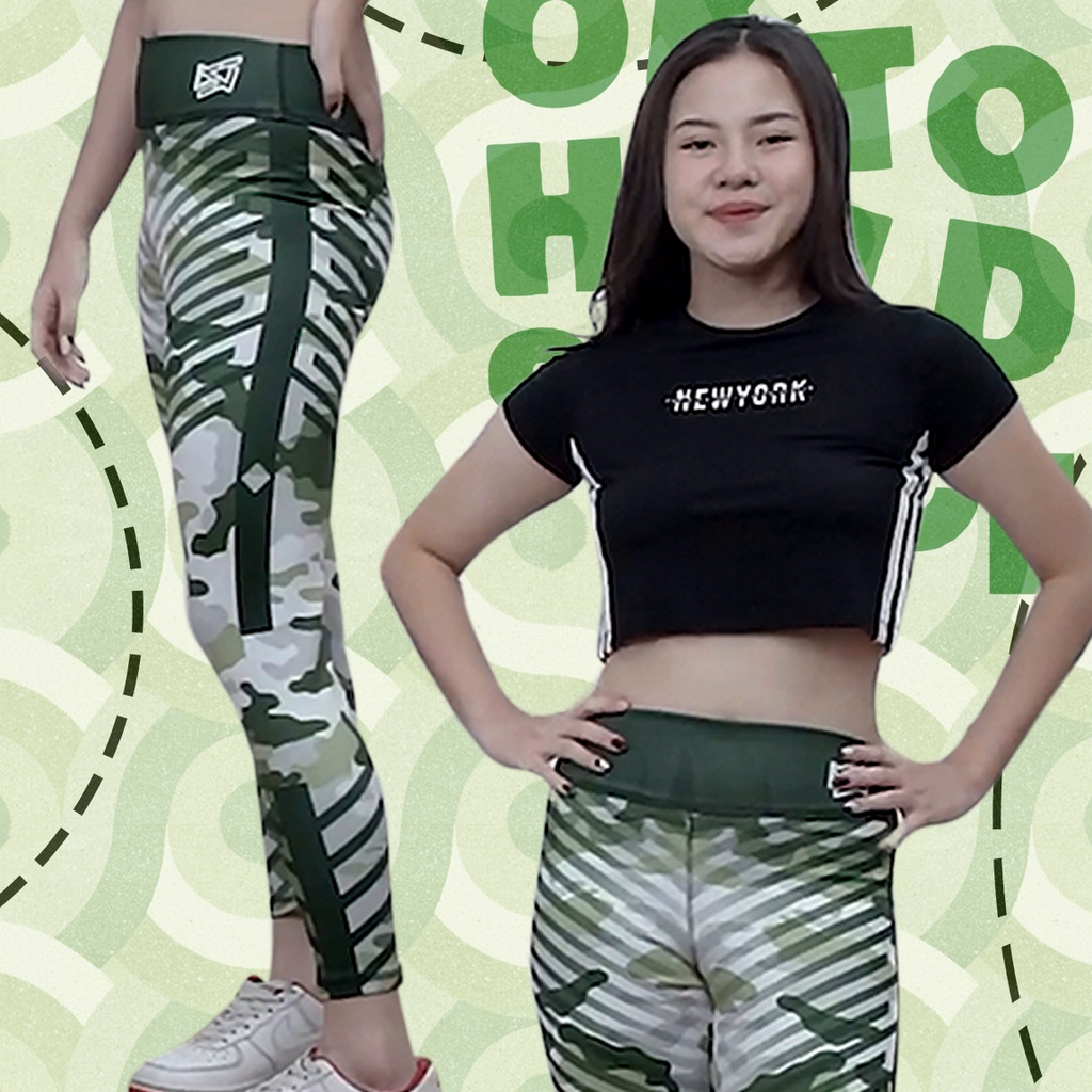legging army/ silky army/ legging print/ legging senam motif/ celana senam loreng/ legging abri/ leg