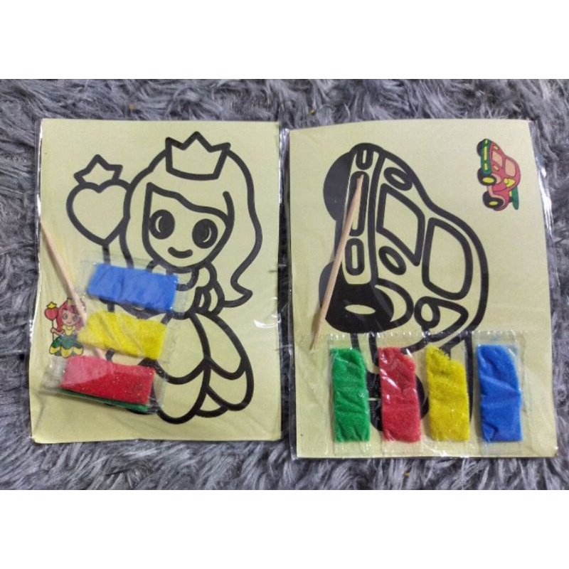 50pcs pasir lukis/mewarnai gambar //pasir pasiran murah