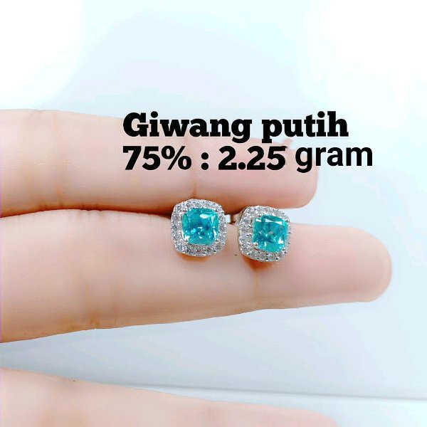giwang emas putih kadar 75 persen 2.25 gram