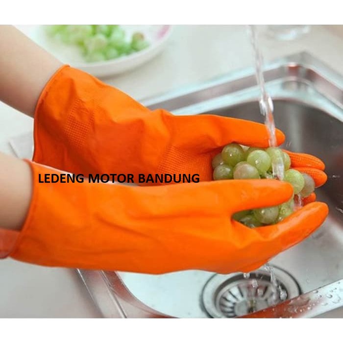 Sarung Tangan Karet Latex Glove Mencuci Bersih Berkebun Cuci Piring