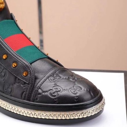 sepatu pria sneaker boots gc mirror quality shoes men cowok P1SHOES kulit hitam