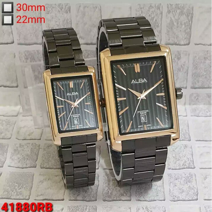 BEST SELLER BISA COD Jam Tangan Couple ALBA/Jam Tangan Pasangan Pria Dan Wanita Alba Disean Kotak /J