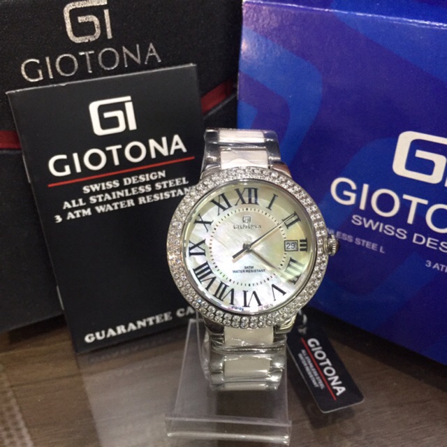 JAM TANGAN WANITA GIOTONA GT-7400 CERAMIC PUTIH ORIGINAL