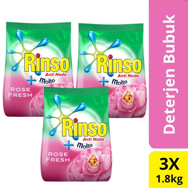 Rinso Molto Pink Deterjen  Bubuk  Fresh Rose 1 8 kg Multi 